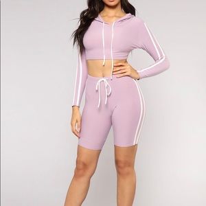 Fashion Nova Let’s Play Ball Lilac Set